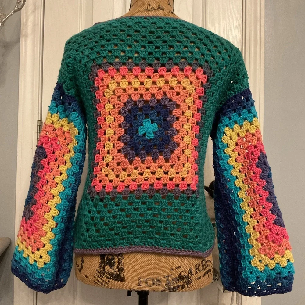 Boho Crochet Pullover - Picture 2 of 3